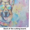 Caroline's Treasures DAC2510LCB German Shepherd Hippie Dawg Glass Cutting Board