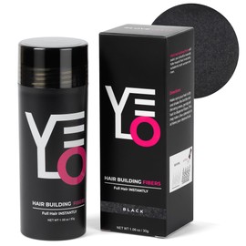 VELO Hair Building Fibers for Thinning Hair, 30g Fill in Fine, Instantly Thicker & Fuller Look, Hair Thickening Fiber, Conceals Hair Loss, Hair Powder for Women & Men, Long Lasting Formula (BLACK)
