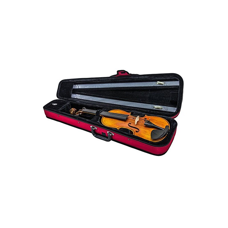 SKY Lightweight Shaped Violin Case 4/4 Size (Red)