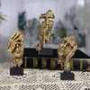 aboxoo 3 Pcs Thinker Statue, Silence is Gold Abstract Art