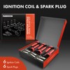 A-Premium Ignition Coil Pack and Iridium Spark Plugs Compatible with