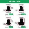 EASYEAH 4 Sizes 6.3/6.5/6.8/7 mm T-Shaped Silicone Plugs 1/4 inch