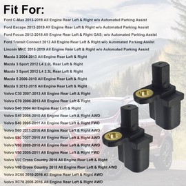 ABS Wheel Speed Sensor Replacement for Ford C-Max Escape Focus 2013-2018, for Lincoln MKC, for Mazda 3 5, for Volvo C30 C70 S40 S60 S80 V50 V60 XC60 XC70, Rear ABS Sensor Replace# ALS2380, 3M5T2B372BB
