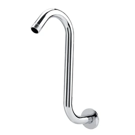 QANYEGN 8 Inch S Curved Shower Extension Arm, 201 Stainless Steel Bathroom Arm, High Rise Goose Shower Head for Family bathrooms, Showers