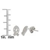 Sterling Silver Micropave Petit Jesus Fish Stud