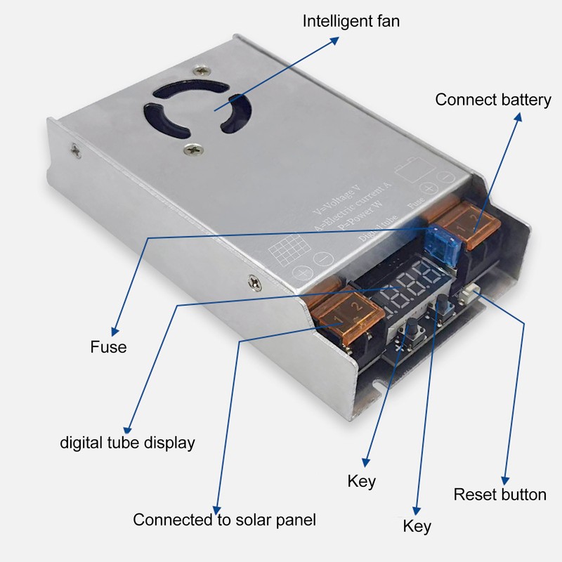 Solar Boost Controller MPPT 98% Conversion Rate 1 Button Reset