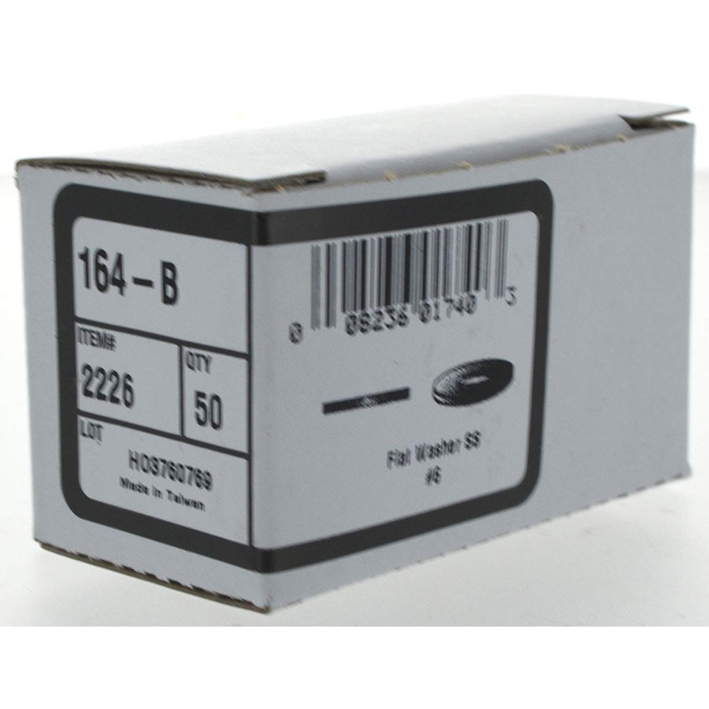 The Hillman Group 2226 Number-6 Stainless Steel Flat Washer 50-Pack