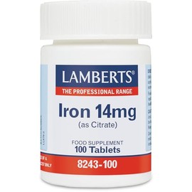 Lamberts Iron 14mg (As Citrate) 100 Tablets