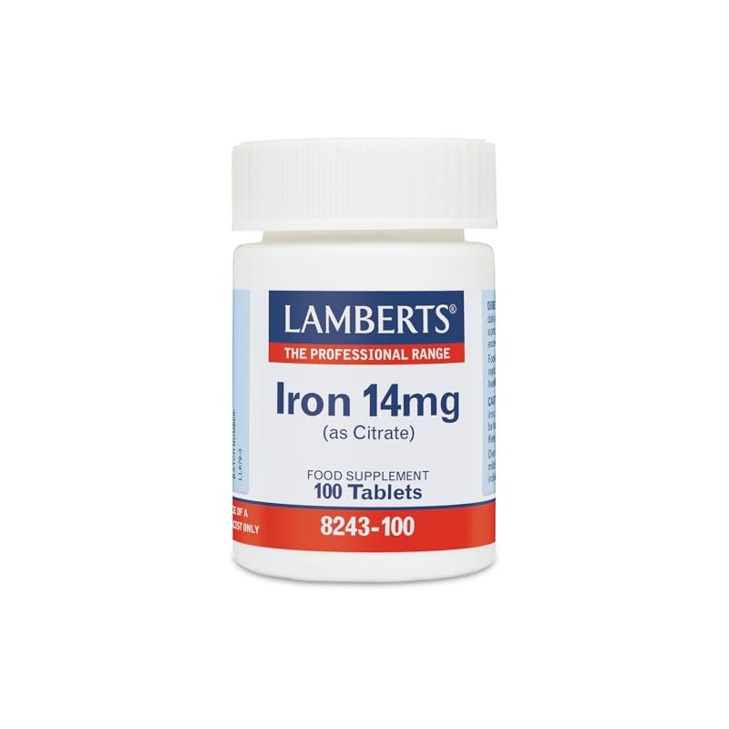 Lamberts Iron 14mg (As Citrate) 100 Tablets