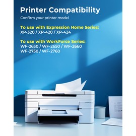 220XL Ink Cartridge Replacement for Epson 220XL 220 XL T220 XL to Use with WF-2760 WF-2750 WF-2650 WF-2630 XP-420 XP-320 XP-424 WF-2660 (Black, Yellow, Cyan, Magenta, 4 Pack)