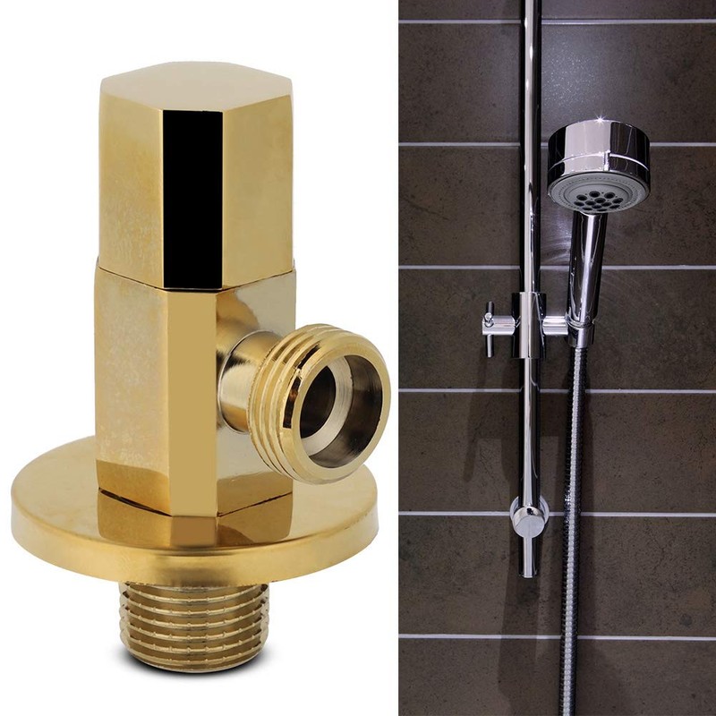 Faucet Angle Valve Brass Gold Water Angle Valve Bathroom Water