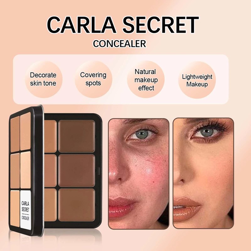 Carla's Secret Makeup Concealer Palette - 12 Color Face Blush