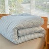 NSNLGSGC King Size Comforter Set, Light Blue Gingham Bedding Comforter