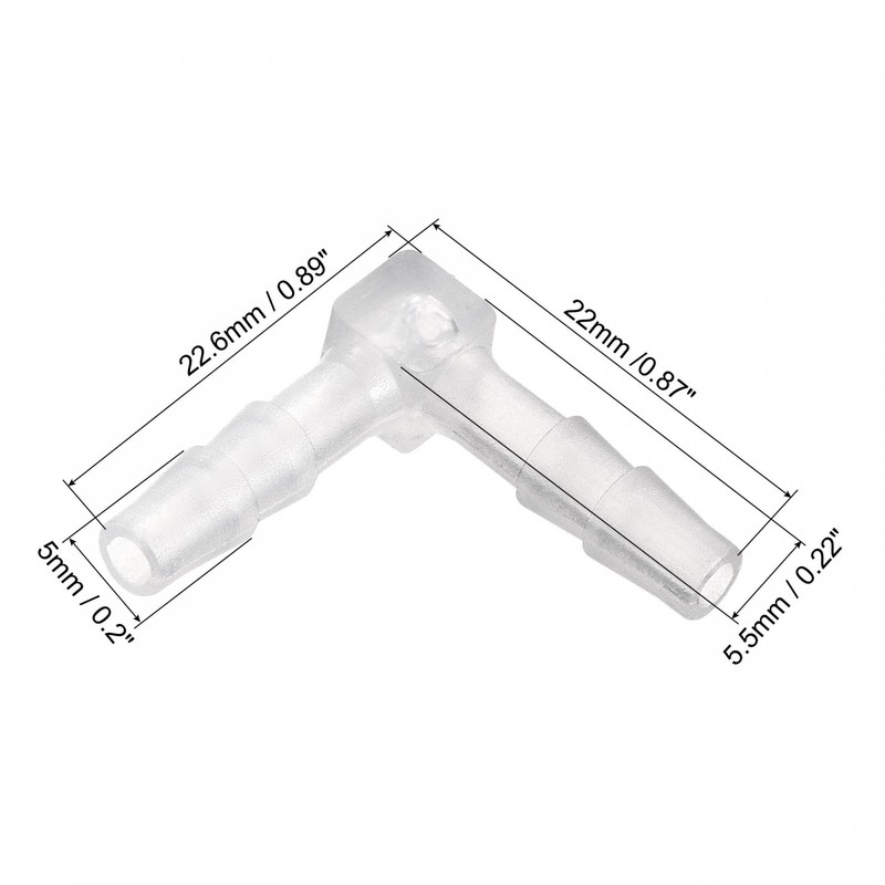 sourcing map Hose Nozzle 5 mm Barbed Wire Diameter Plastic