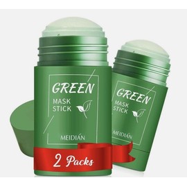 Meidian 2 Pack Meidian Green Solid Mask Stick - Deep Cleansing, Green Tea Oil Control