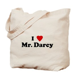CafePress I Love Mr. Darcy Tote Bag Natural Canvas Tote Bag, Reusable Shopping Bag