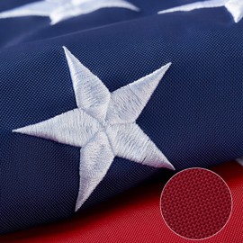 TPFMBFS Sturdy American Flag 6x10 FT Outdoor, Heavy Duty 420D Nylon Longest Lasting US Flag with Premium Embroidered Stars, Sewn Stripes, Brass Grommets UV Protection Perfect for Outdoors! USA Flag