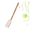 PACKOVE Natural Loofah Bath Brush with Long Wooden Handle Detachable