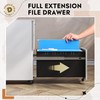 DEVAISE 3 Drawer File Cabinet with Combination Lock，Fully Assembled Metal