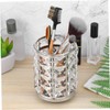 BIUDECO Large Silver Crystal Cosmetics Brush Holder Hollow Lace Design