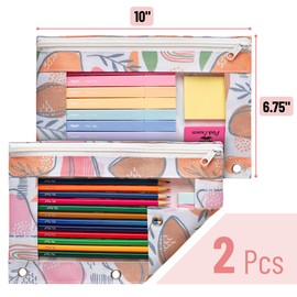 Mr. Pen- Pencil Pouch, 2Pack, Pencil Pouches, Pencil Pouch for 3 Ring Binder Pencil Pouch, Pencil Cases, Pencil Case for Binder Pouch, Zipper Pencil Pouch, 3 Ring Binder Pouch, Pencil Bags with Zipper
