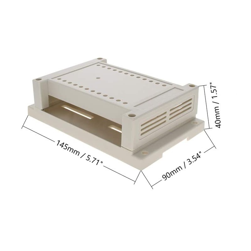 Heyiarbeit 1Pcs 5.71"x3.54"x1.57" ABS White Dustproof Electronic Junction Box Enclosure
