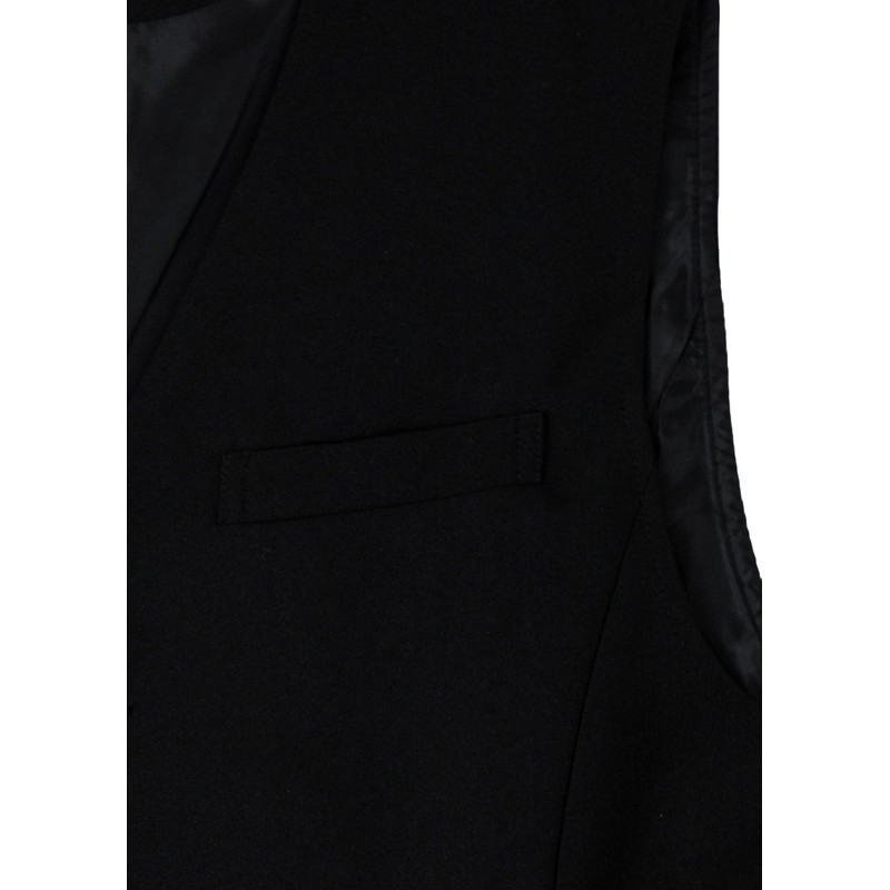 Arbe AS8063-10 Men's Black Collarless Formal Cafe Bar with Vest
