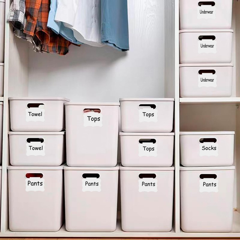 Basket Labels Clip, Include 20 Kitchen Clip Label Holder Removable