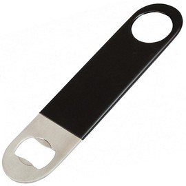 BarBits Bartender Bottle Opener - Heavy Duty Bar Blade, Professional Flair Cocktail Tool - Black Vinyl Coated