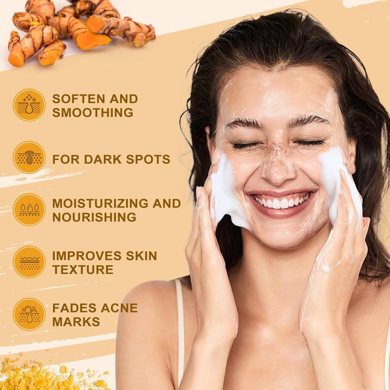 3Pcs Kojic Acid & Turmeric Soap, Kojic Acid Soap, Natural
