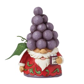 Enesco Jim Shore Heartwood Creek Fruit Grapes Gnome Figurine, 3.94 Inch, Multicolor