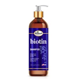 Difeel Champú De Biotina Pro-Growth 33.8 Oz - Para El Adelgazamiento Y La Caída Del Cabello, Sin Sulfato Con Biotina Para El Crecimiento