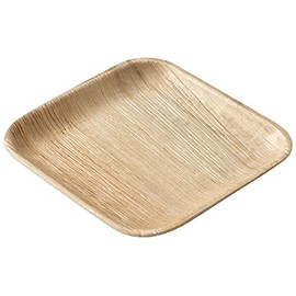 Judge Pure Leaf Disposable Plates, Pack of 5 Areca Palm Leaf Square Side Plates 6" x 6"/15 x 15cm, Fridge and Freezer Safe, Microwaveable