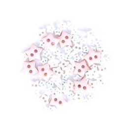 Trimits Mini Star Buttons - White / Cream