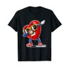 Valentines Day Dabbing Heart With Baseball Bat T-Shirt