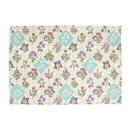 【トモコーポレーシ】ランチマット レースフラワー ブルー