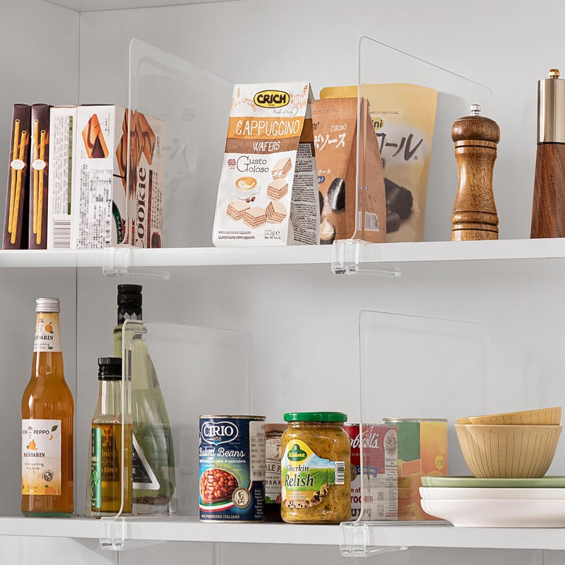 HBlife 12 Inches Tall [Extra Tall Version] Clear Shelf Dividers,