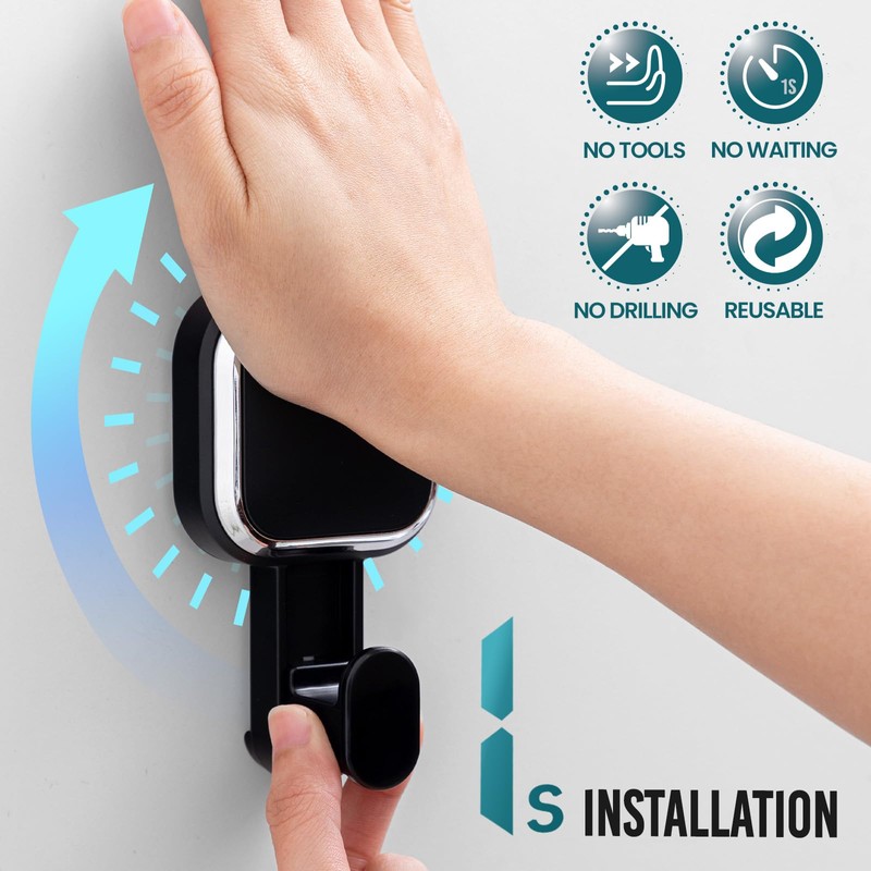 TAILI 4 Pack Powerful Suction Cup Shower Hooks for Towel,