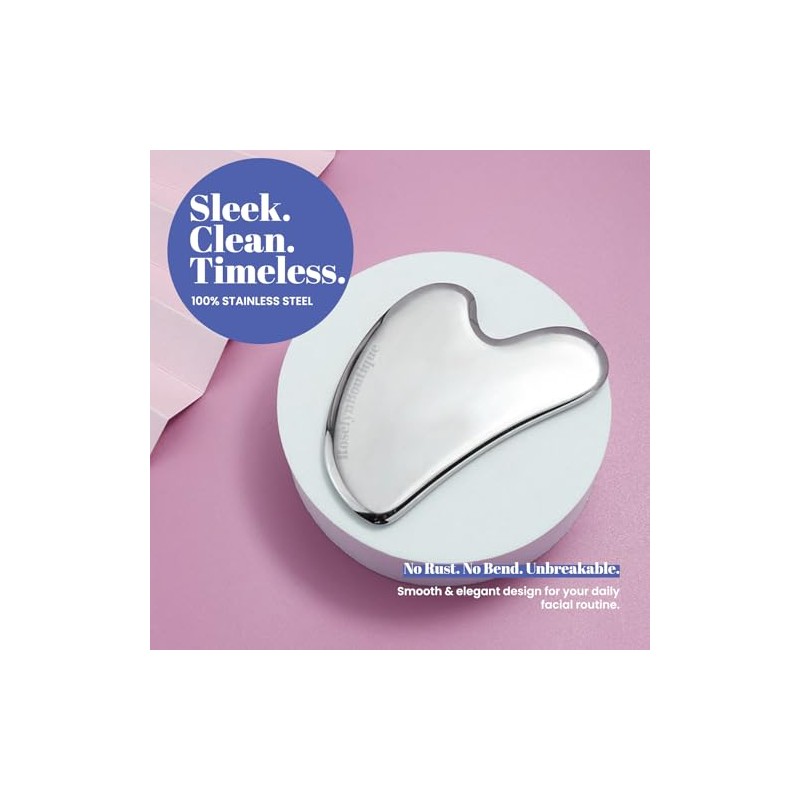 ROSELYNBOUTIQUE Gua Sha Facial Tools & Stainless Steel Face Roller