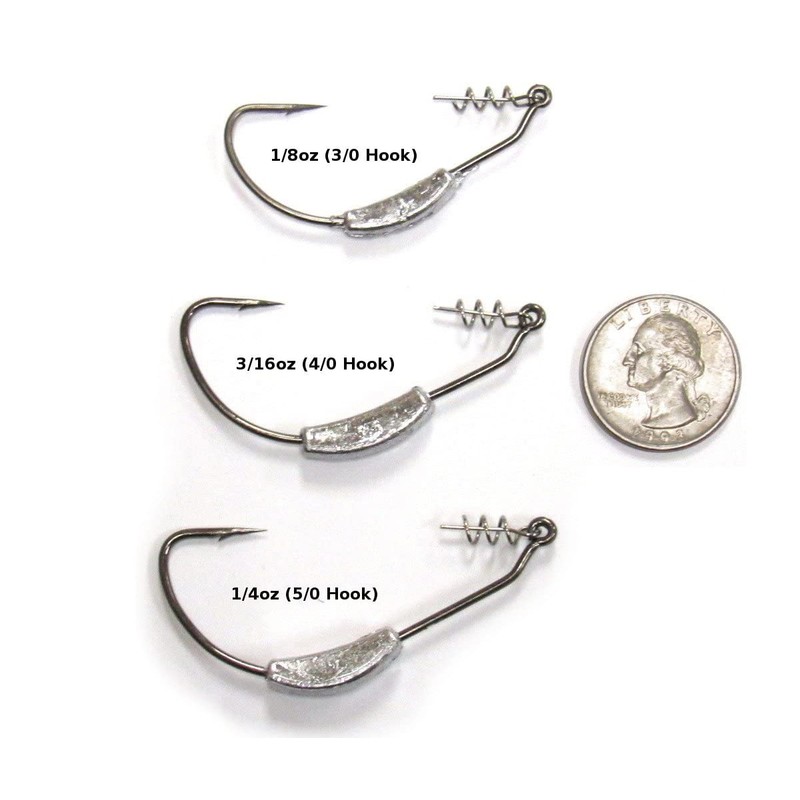 Harmony Fishing - Razor Series Weighted Swimbait Hooks (5 Pack)