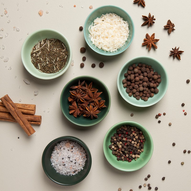 Now Designs Leaf Ceramic Pinch Bowl Set, Mini Bowls for