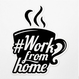 Decal Stickers of Work from Home Premium Indoor (No Waterproof) Vinyl Decal Stickers for Laptop Phone Accessory Helmet Car Window Mug Tuber Cup Door Wall Decoration - USCVER3c67011BL0124