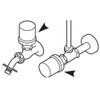 SANEI PR236F Circle Lever, One-Touch Operation, Includes 4 Adapters, Zinc