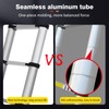 12.5FT Aluminum Telescopic A-Frame Extension Ladder 2-in-1 Portable Collapsible Ladder