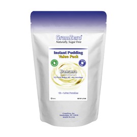 GramZero Banana Sugar Free Pudding Mix 12-Pack, Great For Nutrition Club Meal Replacement Shakes, Low Calorie Dessert, Stevia Sweetened