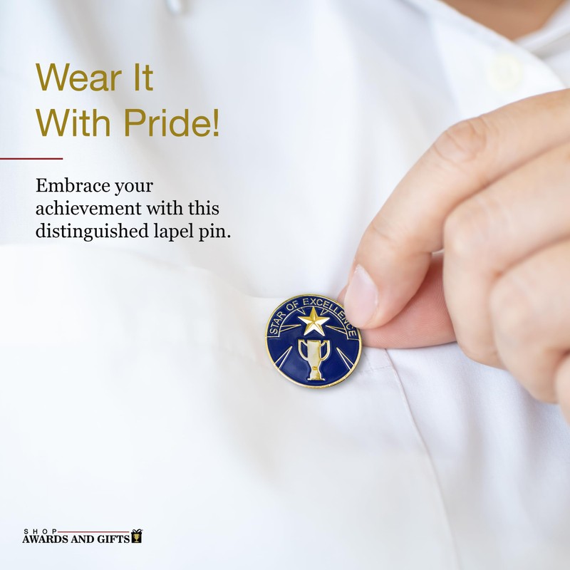 SHOP AWARDS AND GIFTS 1 Inch Round Enamel Star of