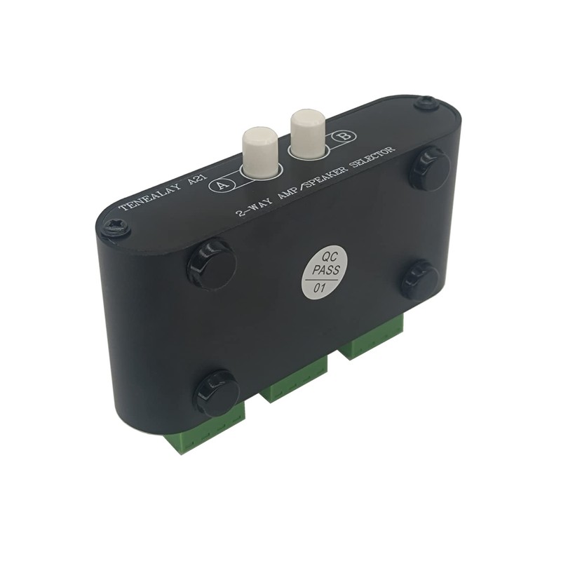 TENEALAY 2-Way Stereo Amplifier Speaker Selector, AB Speaker Switch 2
