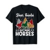 Dear Santa Just Bring Horses ELF Santa Leopard T-Shirt