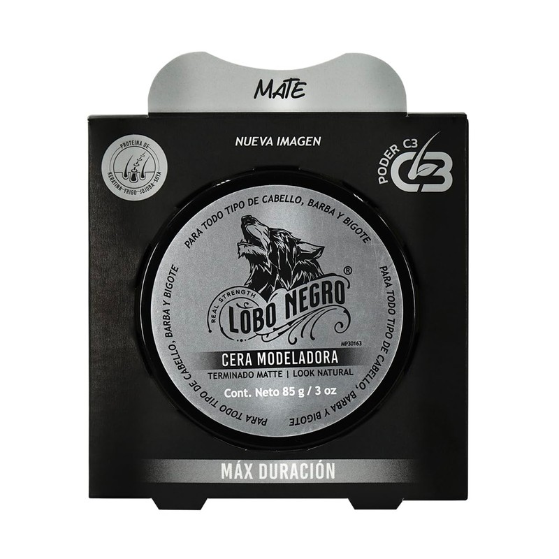 LOBO NEGRO Cera Modeladora Terminado Matte, 85 g