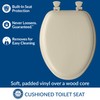 Mayfair Padded Toilet Seat, Cushioned Soft Vinyl over Wood Core